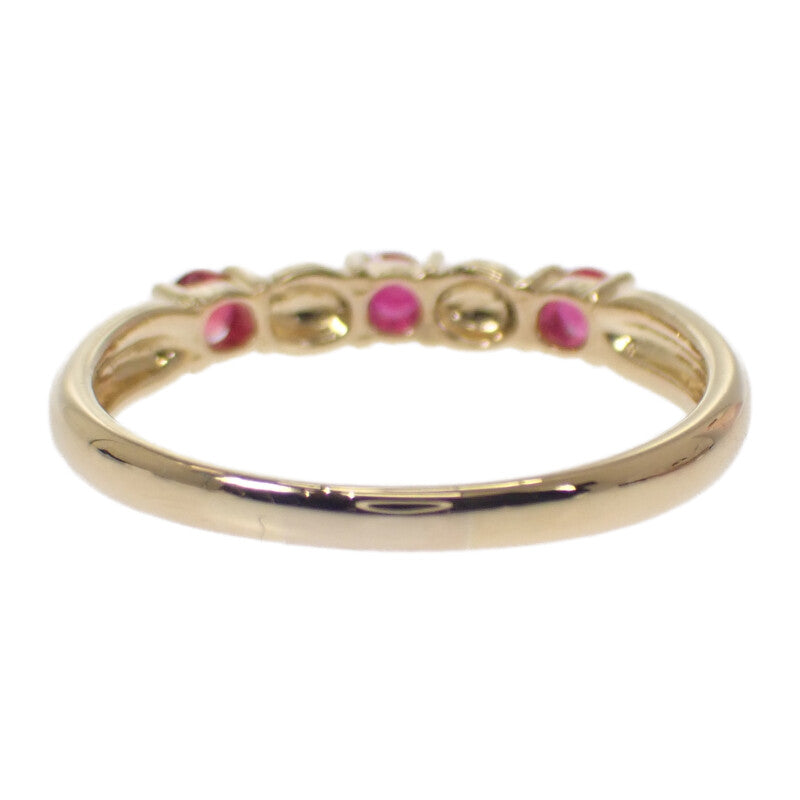 デザインジュエリー 16号 リング K18イエローゴールド ルビー レディース【中古】【Aランク】