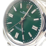 ロレックス ROLEX オイスターパーペチュアル 41 124300 腕時計 ステンレススチール 自動巻き グリーン文字盤 メンズ【中古】【SAランク】
