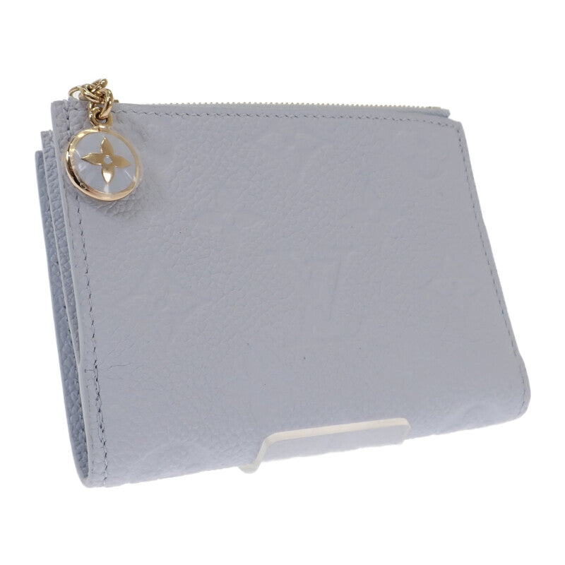 ルイヴィトン LOUIS VUITTON ポルトフォイユ リサ コンパクトウォレット M14654 二つ折り財布 モノグラムアンプラント アズールブルー レディース【中古】【Sランク】