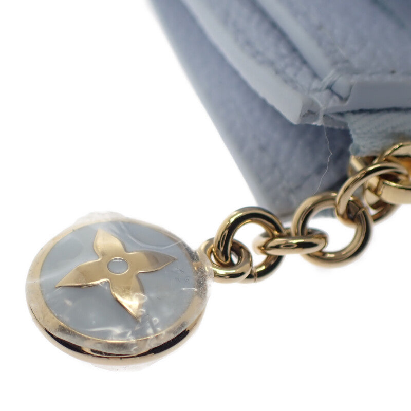 ルイヴィトン LOUIS VUITTON ポルトフォイユ リサ コンパクトウォレット M14654 二つ折り財布 モノグラムアンプラント アズールブルー レディース【中古】【Sランク】