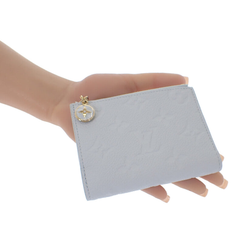 ルイヴィトン LOUIS VUITTON ポルトフォイユ リサ コンパクトウォレット M14654 二つ折り財布 モノグラムアンプラント アズールブルー レディース【中古】【Sランク】