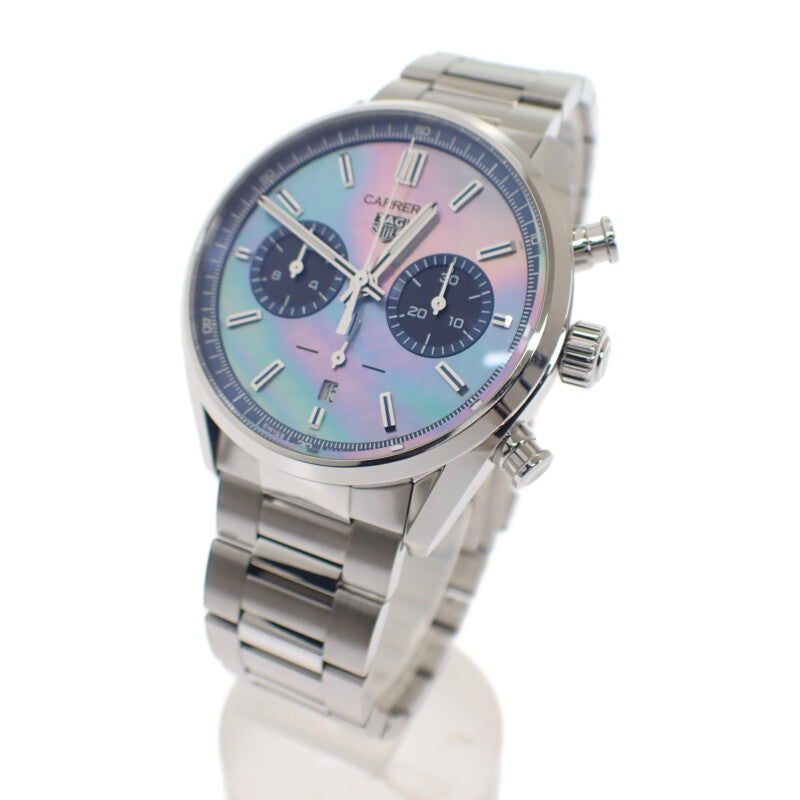 タグホイヤー TAG HEUER カレラ キャリバーホイヤー02 クロノグラフ 日本限定 CBN201E.BA0642 腕時計 ステンレススチール 自動巻き ブルーシェル文字盤 メンズ【中古】【Aランク】