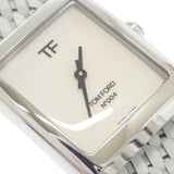 トムフォード TOM FORD N.004 TF0120256681 腕時計 ステンレススチール ホワイト カーキ クオーツ ホワイト文字盤 レディース メンズ【中古】【Aランク】