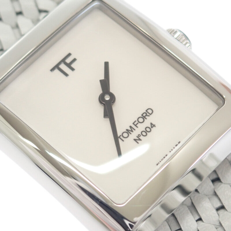 トムフォード TOM FORD N.004 TF0120256681 腕時計 ステンレススチール ホワイト カーキ クオーツ ホワイト文字盤 レディース メンズ【中古】【Aランク】