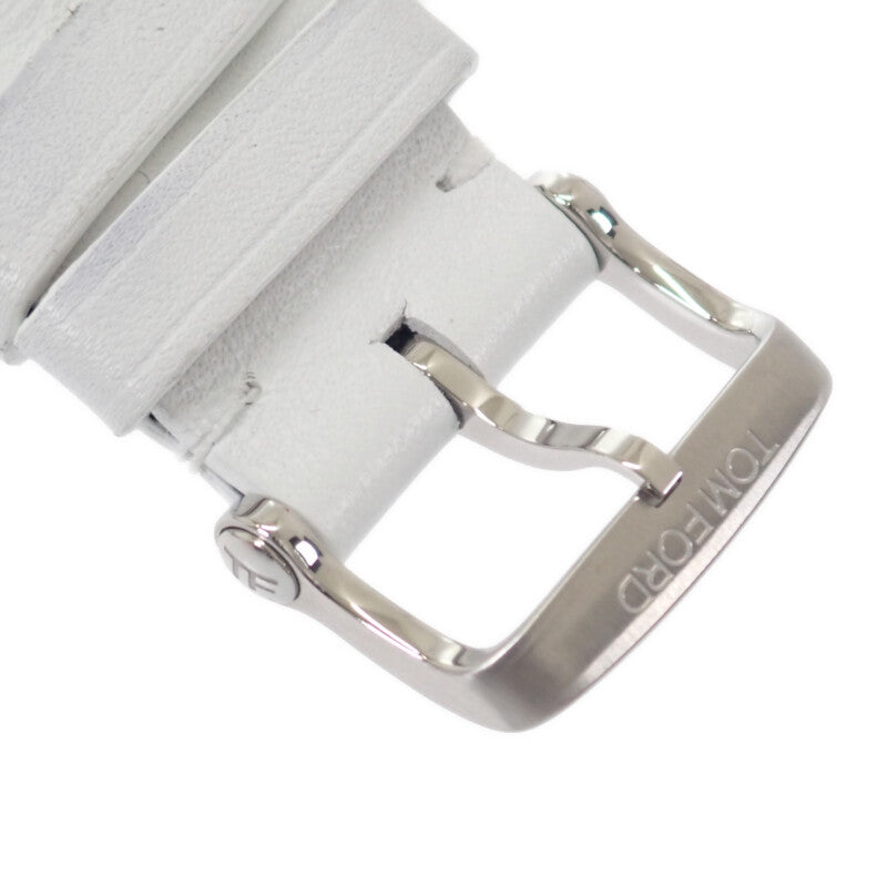 トムフォード TOM FORD N.004 TF0120256681 腕時計 ステンレススチール ホワイト カーキ クオーツ ホワイト文字盤 レディース メンズ【中古】【Aランク】