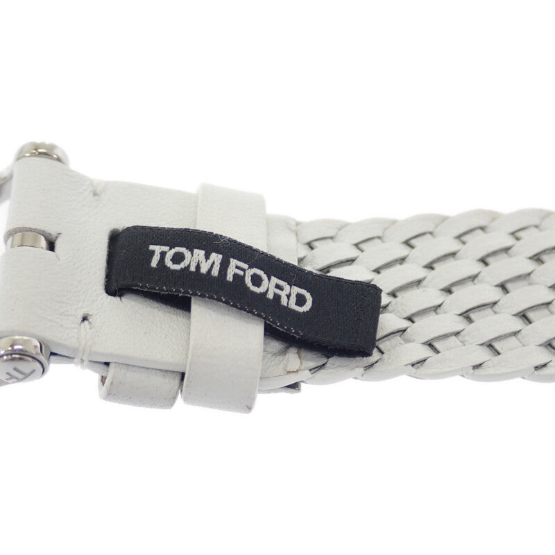 トムフォード TOM FORD N.004 TF0120256681 腕時計 ステンレススチール ホワイト カーキ クオーツ ホワイト文字盤 レディース メンズ【中古】【Aランク】