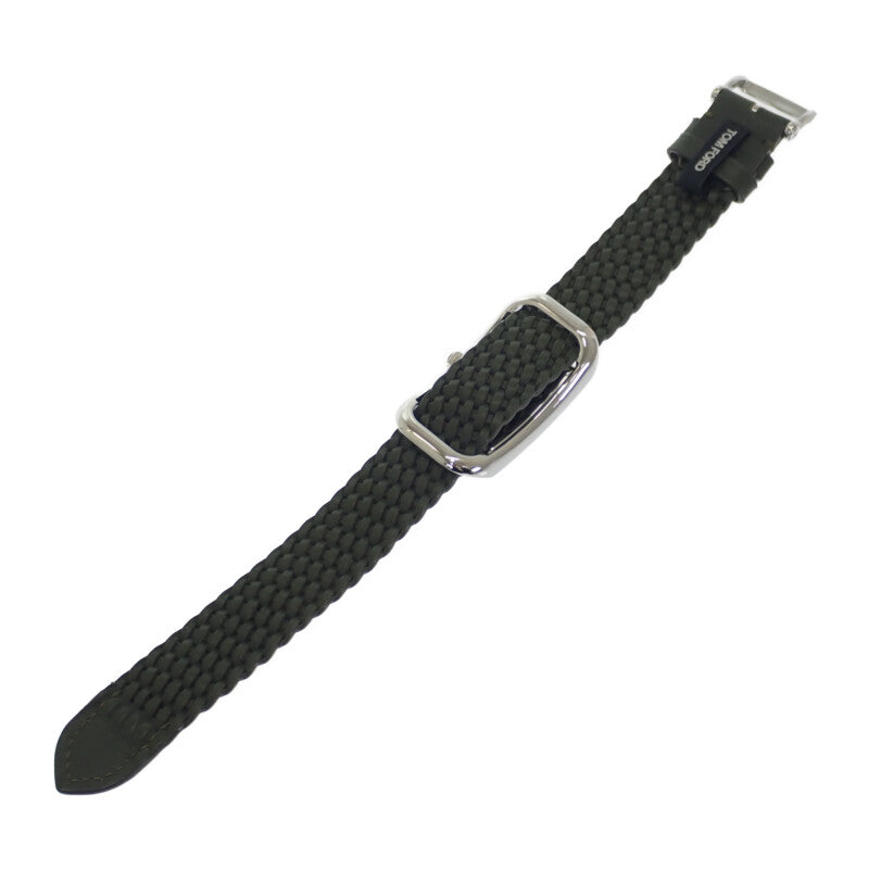 トムフォード TOM FORD N.004 TF0120256681 腕時計 ステンレススチール ホワイト カーキ クオーツ ホワイト文字盤 レディース メンズ【中古】【Aランク】