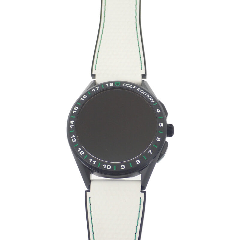 タグホイヤー TAG HEUER コネクテッド ゴルフエディション SBG8A82.EB0206 腕時計 チタン ラバー ブラック文字盤 メンズ【中古】【Aランク】