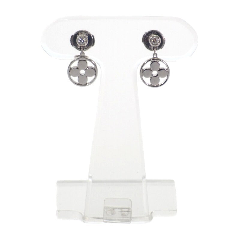 ルイヴィトン LOUIS VUITTON ピュスモノグラムイディール Q96167 ピアス K18ホワイトゴールド ダイヤモンド レディース【中古】【Aランク】