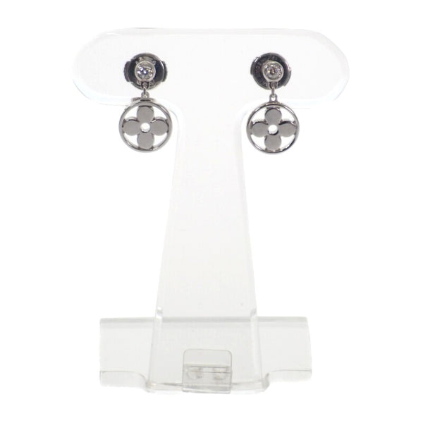 ルイヴィトン LOUIS VUITTON ピュスモノグラムイディール Q96167 ピアス K18ホワイトゴールド ダイヤモンド レディース【中古】【Aランク】