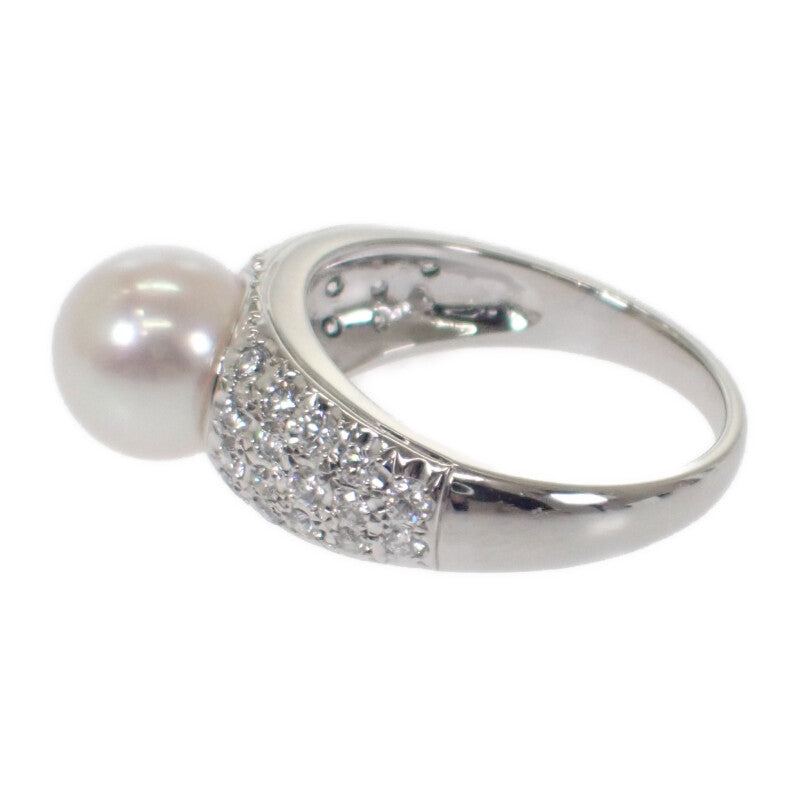 ミキモト MIKIMOTO パール ダイヤ 11号 リング Pt950プラチナ