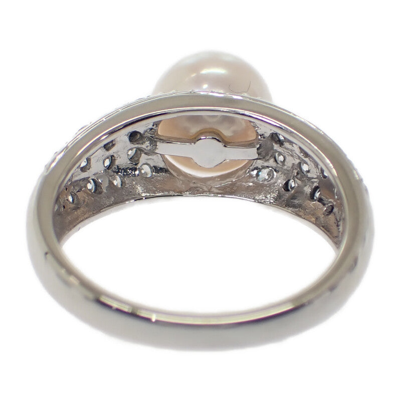 ミキモト MIKIMOTO パール ダイヤ 11号 リング Pt950プラチナ レディース【中古】【Aランク】