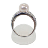 ミキモト MIKIMOTO パール ダイヤ 11号 リング Pt950プラチナ レディース【中古】【Aランク】