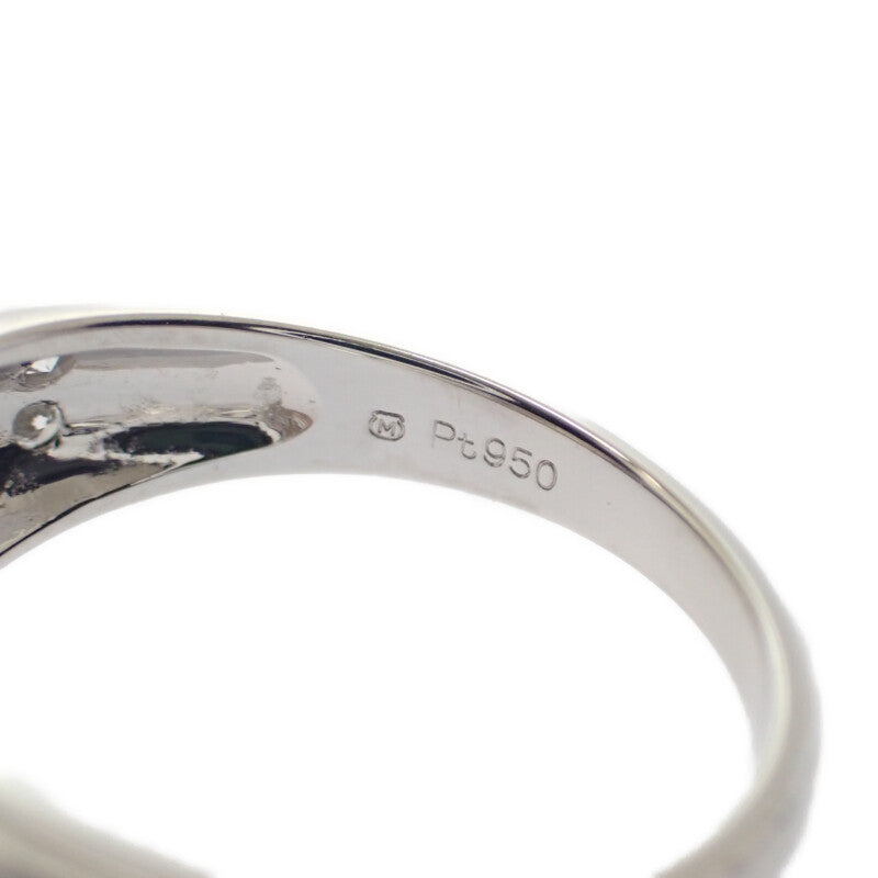 ミキモト MIKIMOTO パール ダイヤ 11号 リング Pt950プラチナ レディース【中古】【Aランク】