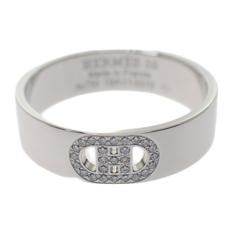 エルメス HERMES Hダンクル PM 17.5号 58 H116601B リング K18ホワイトゴールド ダイヤモンド レディース【中古】【Aランク】