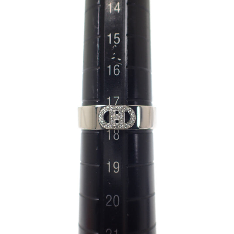 Hermes HERMES H d'Ancre PM 17.5 / 58 H116601B Ring K18 White Gold Diamond Women's [Used] [A Rank]