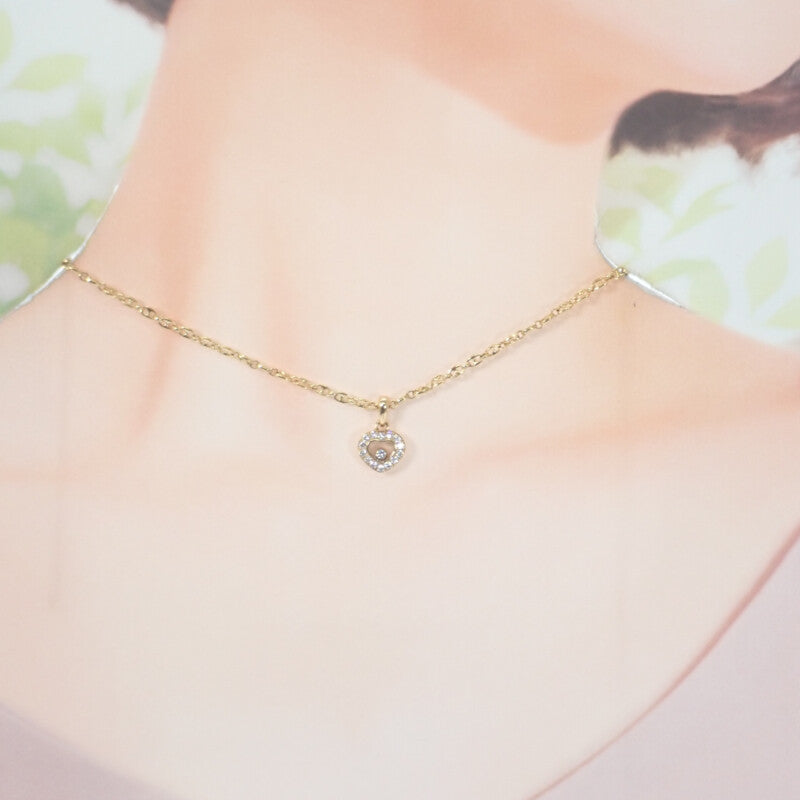ショパール Chopard ハッピーダイヤモンド 79-1084-20 ネックレス K18イエローゴールド ダイヤモンド レディース【中古】【Aランク】