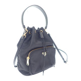 プラダ PRADA デュエットバケットバッグ Re-Nylon 1BH038 ショルダーバッグ ナイロン レザー ブラック ゴールド金具 レディース ユニセックス【中古】【Aランク】