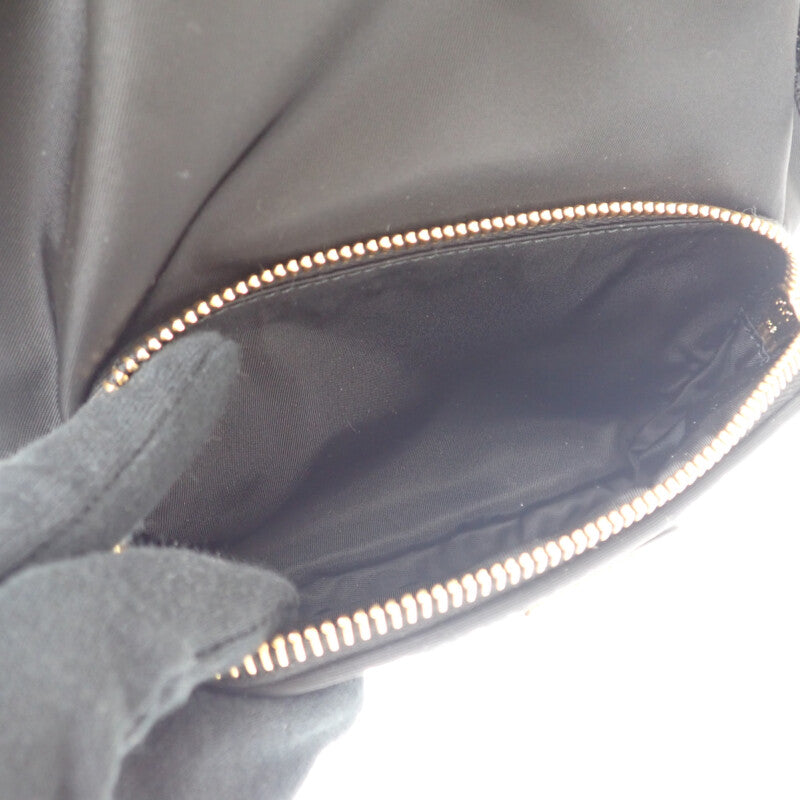 プラダ PRADA デュエットバケットバッグ Re-Nylon 1BH038 ショルダーバッグ ナイロン レザー ブラック ゴールド金具 レディース ユニセックス【中古】【Aランク】