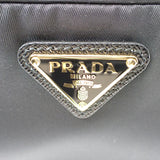 プラダ PRADA デュエットバケットバッグ Re-Nylon 1BH038 ショルダーバッグ ナイロン レザー ブラック ゴールド金具 レディース ユニセックス【中古】【Aランク】