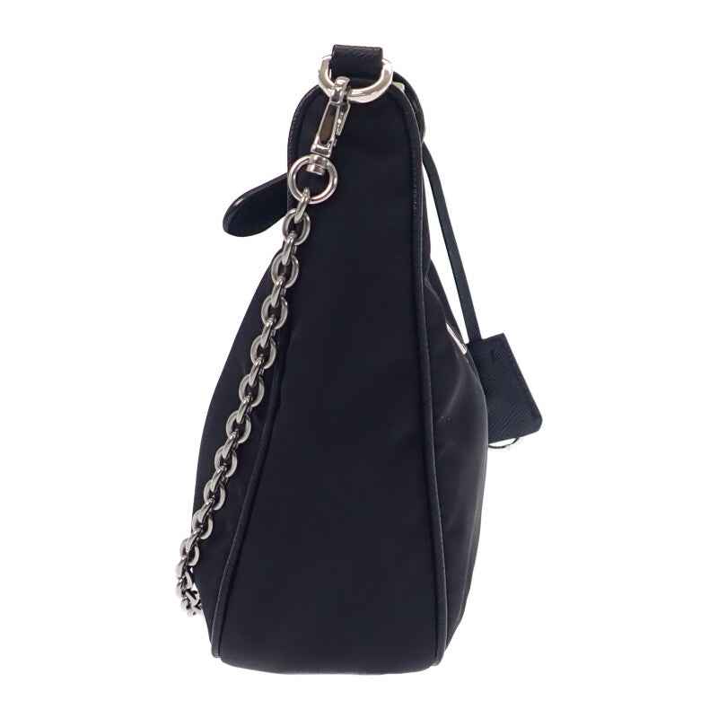 プラダ PRADA Re-Edition 2005 ショルダーバッグ ハンドバッグ 1BH204 2WAYバッグ ナイロン ブラック シルバー金具 レディース【中古】【ABランク】