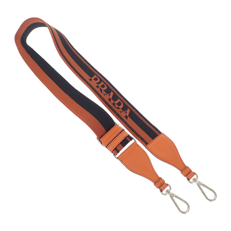 プラダ PRADA ヴィッテロダイノソフト 1BH192 ショルダーバッグ レザー オレンジ シルバー金具 レディース【中古】【Aランク】