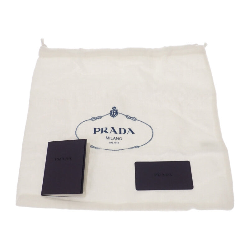 プラダ PRADA ヴィッテロダイノソフト 1BH192 ショルダーバッグ レザー オレンジ シルバー金具 レディース【中古】【Aランク】