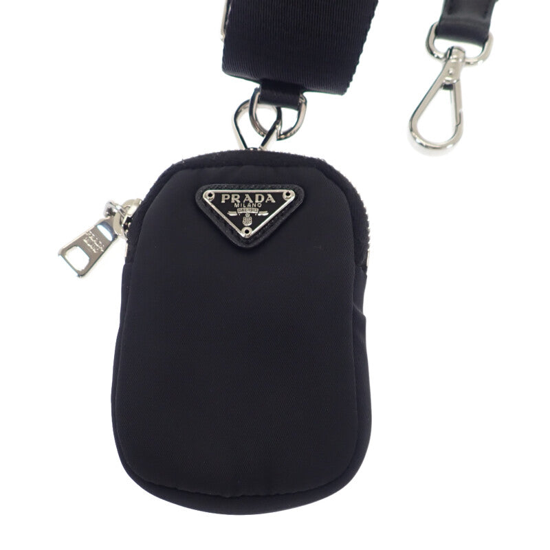 Prada Re-Edition 2005 Shoulder Bag Handbag 1BH204 2WAY Bag Nylon Black Silver Hardware Women's [Used] [AB Rank]