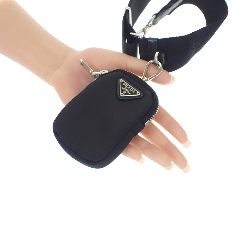 Prada Re-Edition 2005 Shoulder Bag Handbag 1BH204 2WAY Bag Nylon Black Silver Hardware Women's [Used] [AB Rank]