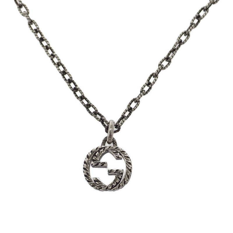 グッチ GUCCI インターロッキング 455307_J8400_0811 ネックレス スターリングシルバー メンズ レディース【中古】【Aランク】