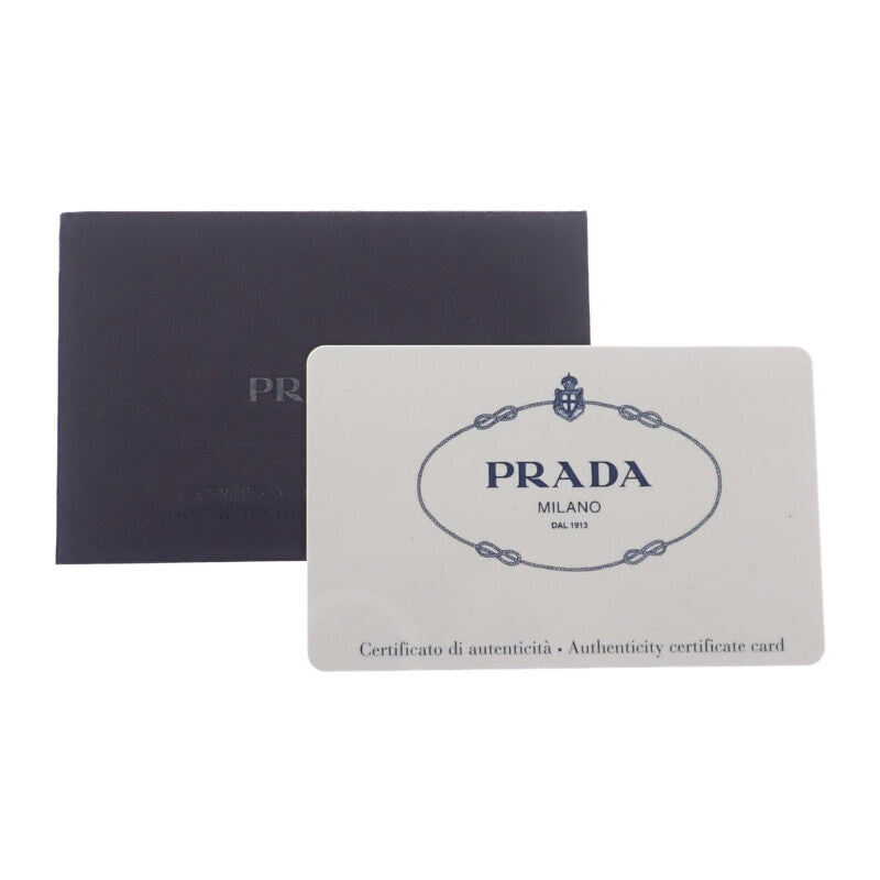 プラダ PRADA トライアングルロゴ 2NA039 クラッチバッグ カーフ ブラック メンズ レディース【中古】【Aランク】
