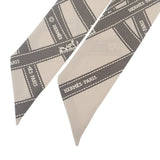 エルメス HERMES ツイリー ボルデュック  スカーフ シルク グレー レディース【中古】【Aランク】