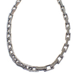 【中古】ルイヴィトン LOUIS VUITTON コリエチェーン M00307 モノグラム ネックレス メタル シルバー メンズ ユニセックス【ABランク】