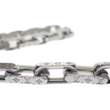【中古】ルイヴィトン LOUIS VUITTON コリエチェーン M00307 モノグラム ネックレス メタル シルバー メンズ ユニセックス【ABランク】