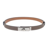 エルメス HERMES ケリー18 エトゥープ K刻印  ベルト ヴォーエプソン グレー ベージュ シルバー金具 レディース【中古】【Sランク】