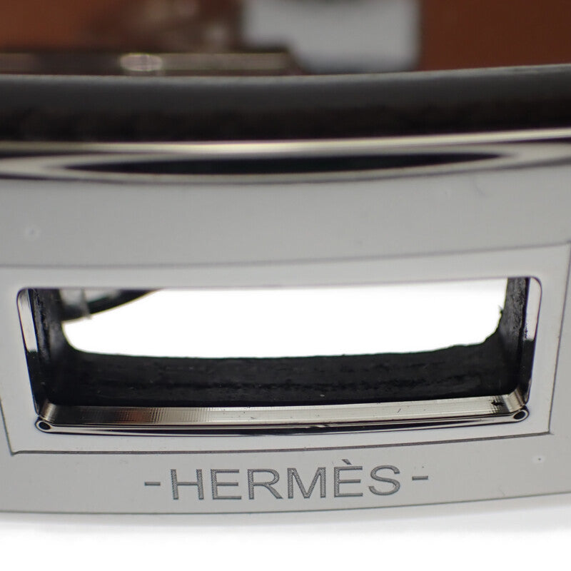 エルメス HERMES ケリー18 エトゥープ K刻印  ベルト ヴォーエプソン グレー ベージュ シルバー金具 レディース【中古】【Sランク】