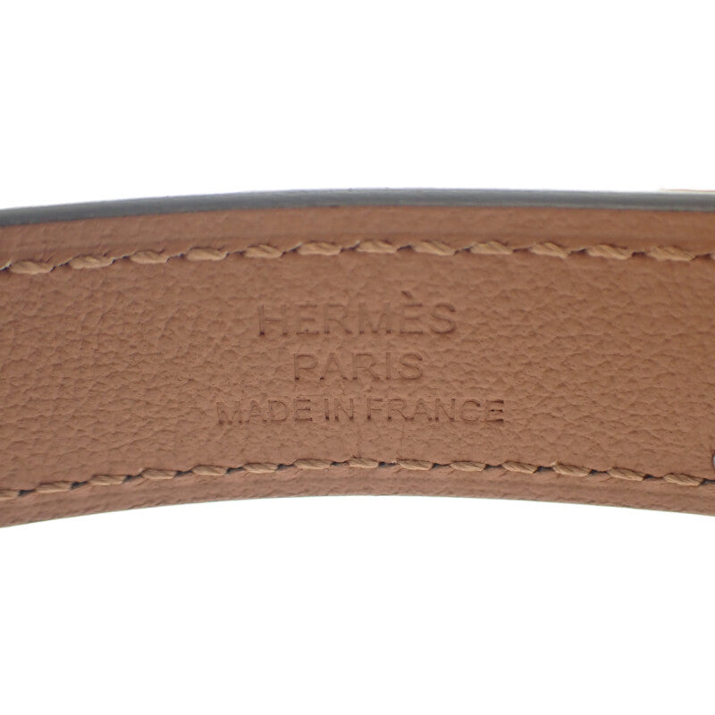 エルメス HERMES ケリー18 エトゥープ K刻印  ベルト ヴォーエプソン グレー ベージュ シルバー金具 レディース【中古】【Sランク】