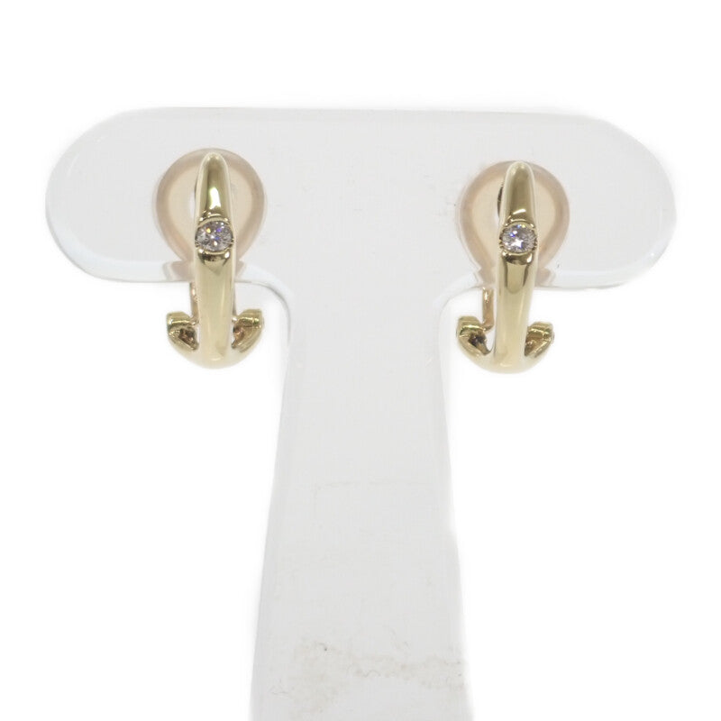 デザインジュエリー イヤリング K18YG ギフト 上品 ピアス K18イエローゴールド ダイヤモンド レディース【中古】【Aランク】