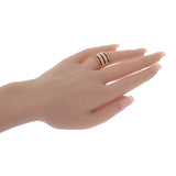 デザインジュエリー 12号 リング K18イエローゴールド ダイヤモンド ルビー レディース【中古】【Aランク】