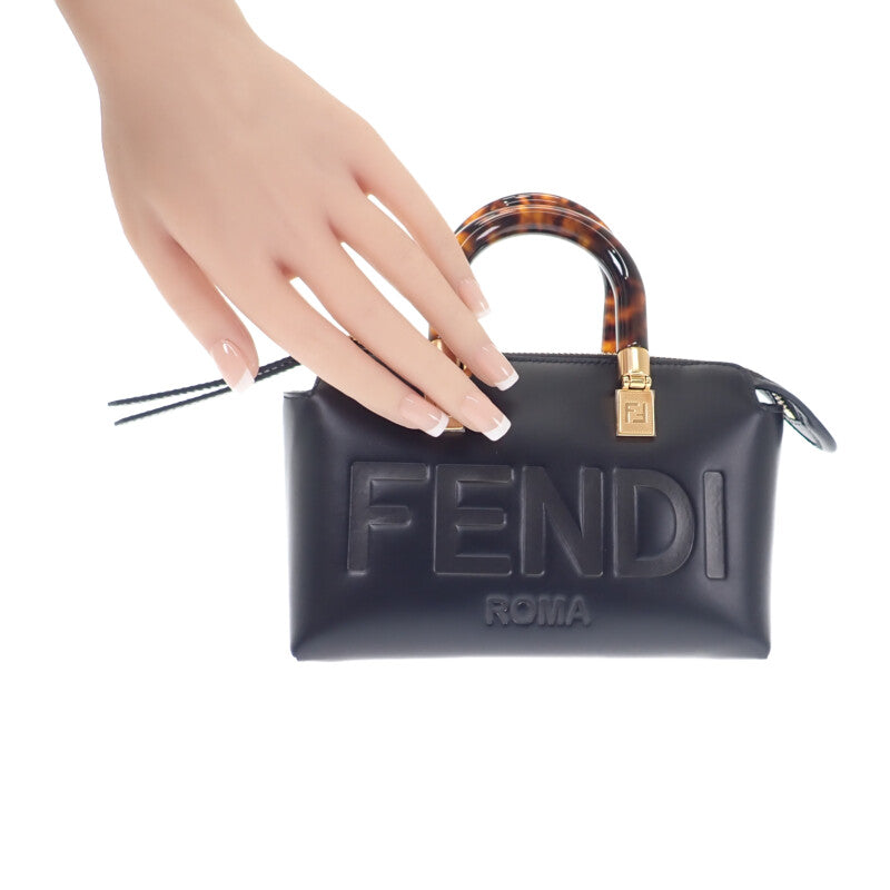 フェンディ FENDI バイザウェイ ミニ 8BS067_ABVL_F0KUR 2WAYバッグ ハンドバッグ ショルダーバッグ カーフ プレキシガラス ブラック ブラウン レディース【中古】【Aランク】