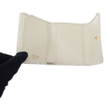 プラダ PRADA トライアングル 1MH043_QHH_F0009 三つ折り財布 サフィアーノ ホワイト レディース【中古】【SAランク】