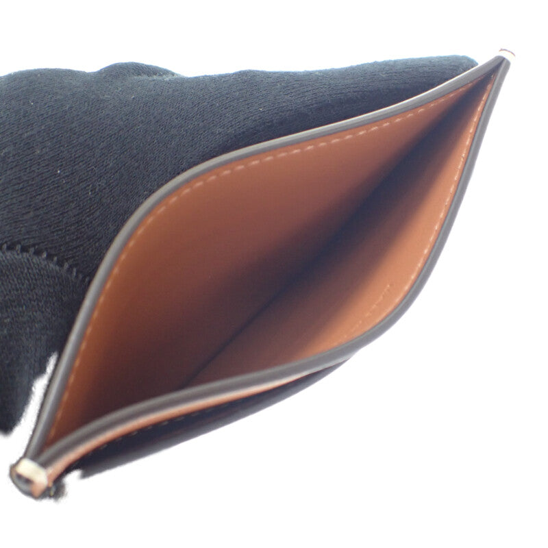 セリーヌ CELINE カードホルダー プリント トリオンフキャンバス 10B702CLY.04LU カードケース レザー ブラウン レディース【中古】【Aランク】