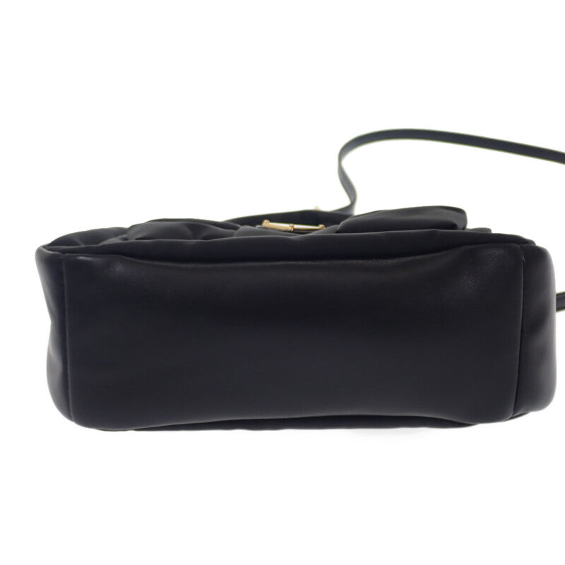 プラダ PRADA リボン ミニ 1BC241_RP0C_F0002_V_OXO 2WAYバッグ レザー ナイロン ブラック ゴールド金具 レディース【中古】【Aランク】