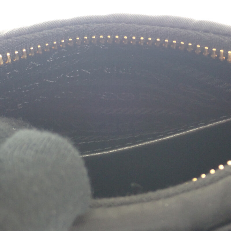 プラダ PRADA リボン ミニ 1BC241_RP0C_F0002_V_OXO 2WAYバッグ レザー ナイロン ブラック ゴールド金具 レディース【中古】【Aランク】