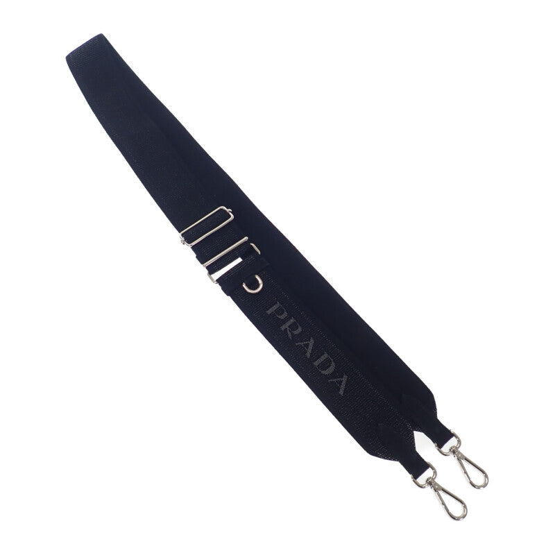 プラダ PRADA カナパトートS 1BG439 2WAYバッグ キャンバス ブラック シルバー金具 レディース【中古】【Aランク】