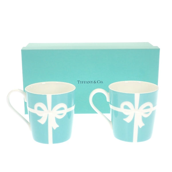 ティファニー TIFFANY&Co. ブルーボックス ペア マグカップ ボーンチャイナ ブルー レディース【中古】【Sランク】