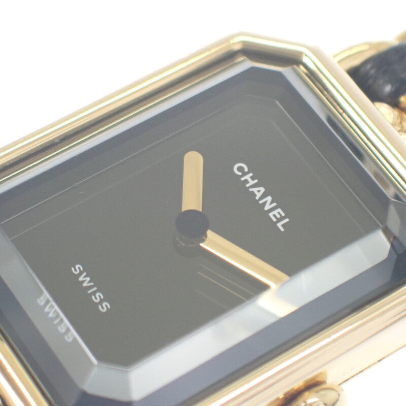 シャネル CHANEL プルミエール S H0001 腕時計 GP レザー クオーツ
