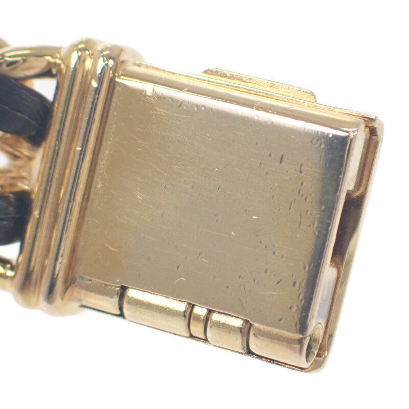 シャネル CHANEL プルミエール S 腕時計 時計 GP（ゴールドメッキ） レザーベルト レディース ブラック系 H0001 【中古】 シャネル CHANEL プルミエール S H0001 腕時計 GP レザー クオーツ