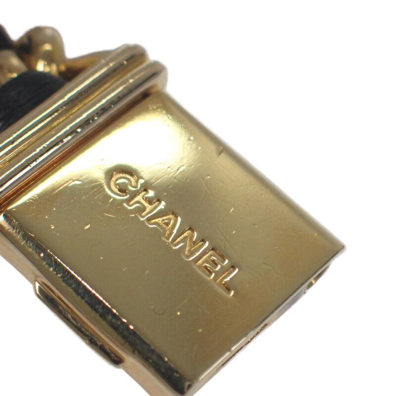 シャネル CHANEL プルミエール S H0001 腕時計 GP レザー クオーツ ブラック文字盤 レディース【中古】【ABランク】
