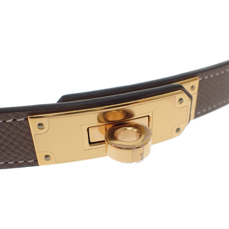 エルメス HERMES ケリー18 ベルト ヴォーエプソン ベージュ エトゥープ ゴールド金具 レディース【中古】【SAランク】
